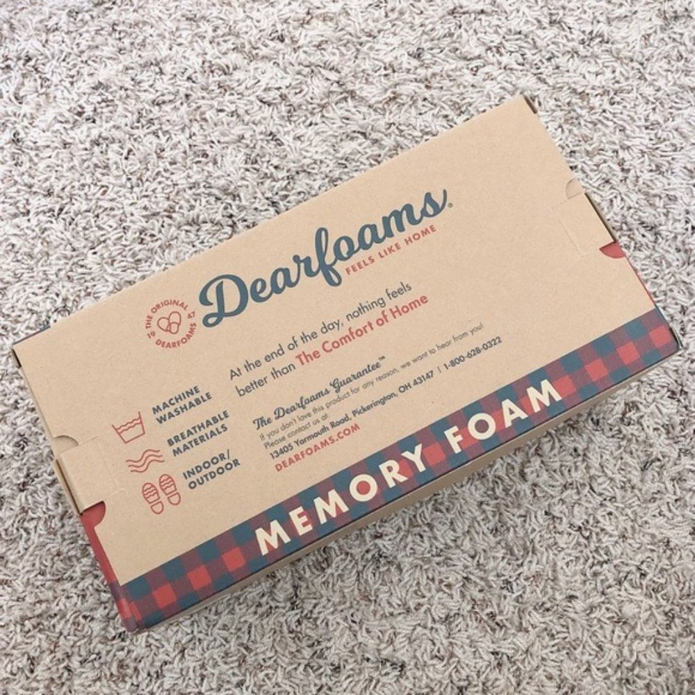 Dearfoams Plaid Clog Slippers Memory Foam SIZE Green & Navy NWT - Picture 5 of 8